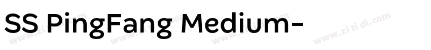 SS PingFang Medium字体转换